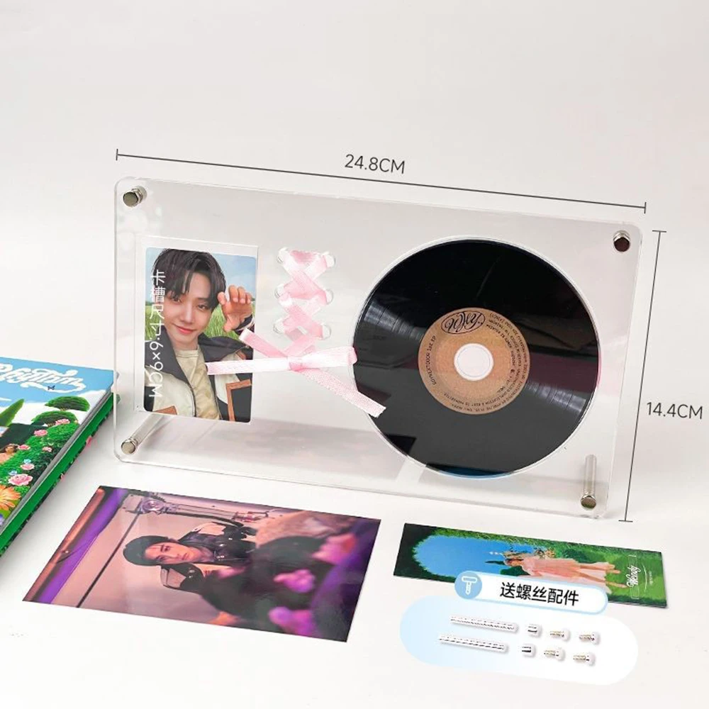 INS Photocard Holder CD Photocard Frame Acrylic Photo Frame Transparent Idol Photo Card Protective Frames Picture Display Stand
