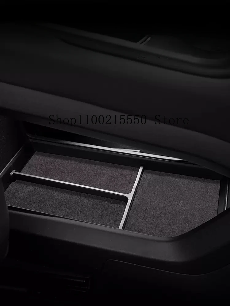 For ZEEKR 001 2022 2023 Storage Box Under The Control of The Storage Box Turned Fur Interior Modification Protective Accessories