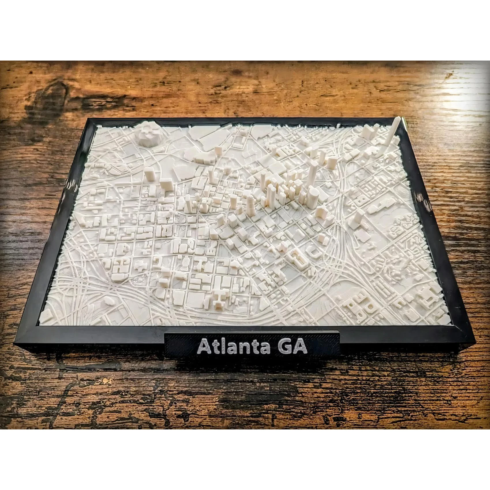 

Atlanta GA City Model 3D Map Skyline Miniature Urban Artwork Architecture Decor Office Display Gift for Geographers Collectors