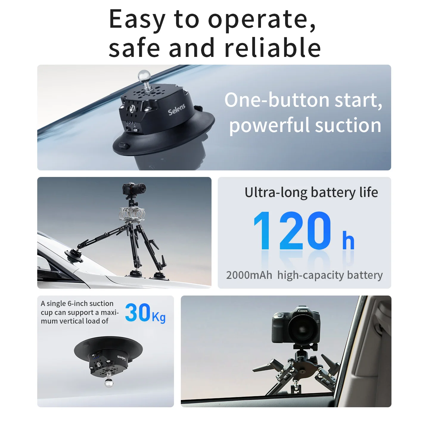 Selens Shock Absorber Vibration Isolator For Car Suction Cup Mount For Gimbal Stabilizer & RONIN,RONIN M,RONIN MX,RONIN S