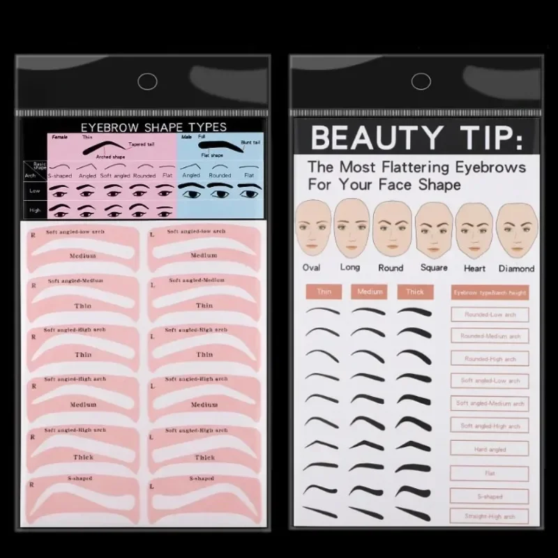 4/10PCS Eyebrow Stencils Eyebrow Template Eye Brow Shaping Sticker Brow Shaper Drawing Guide Grooming Card Easy Makeup Tools