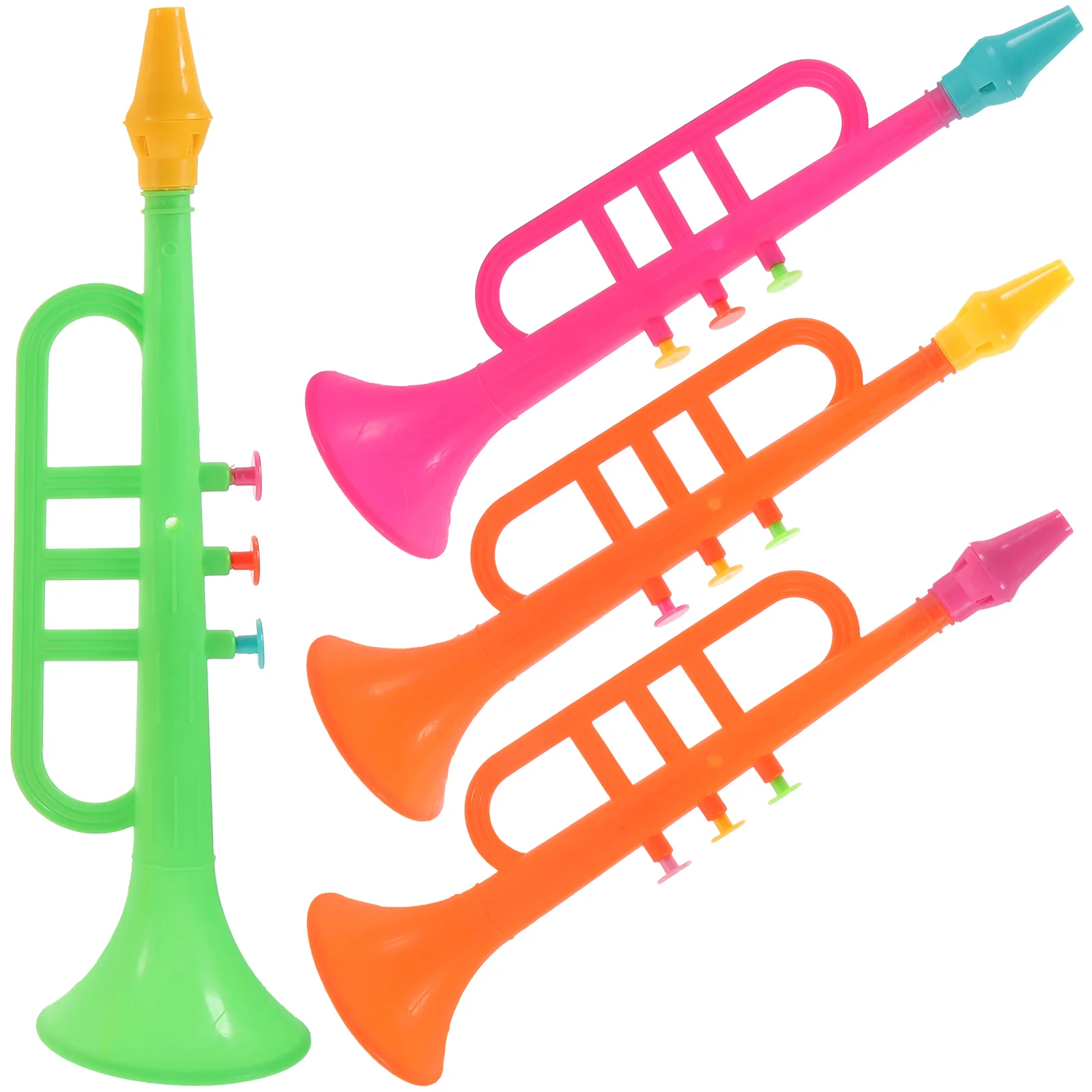 4 Pcs Gift Child Musical Instruments Party Favor Noise Maker Horns Makers 31X82X1CM Plastic Funny Trumpet