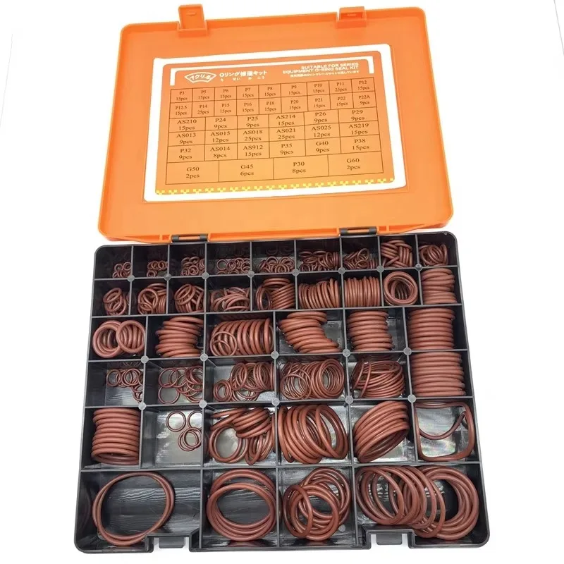 NBR Rubber O‑Ring Assortment Kit Box Multi‑Size Seal Repair Kit For Excavator Machinery Maintenance