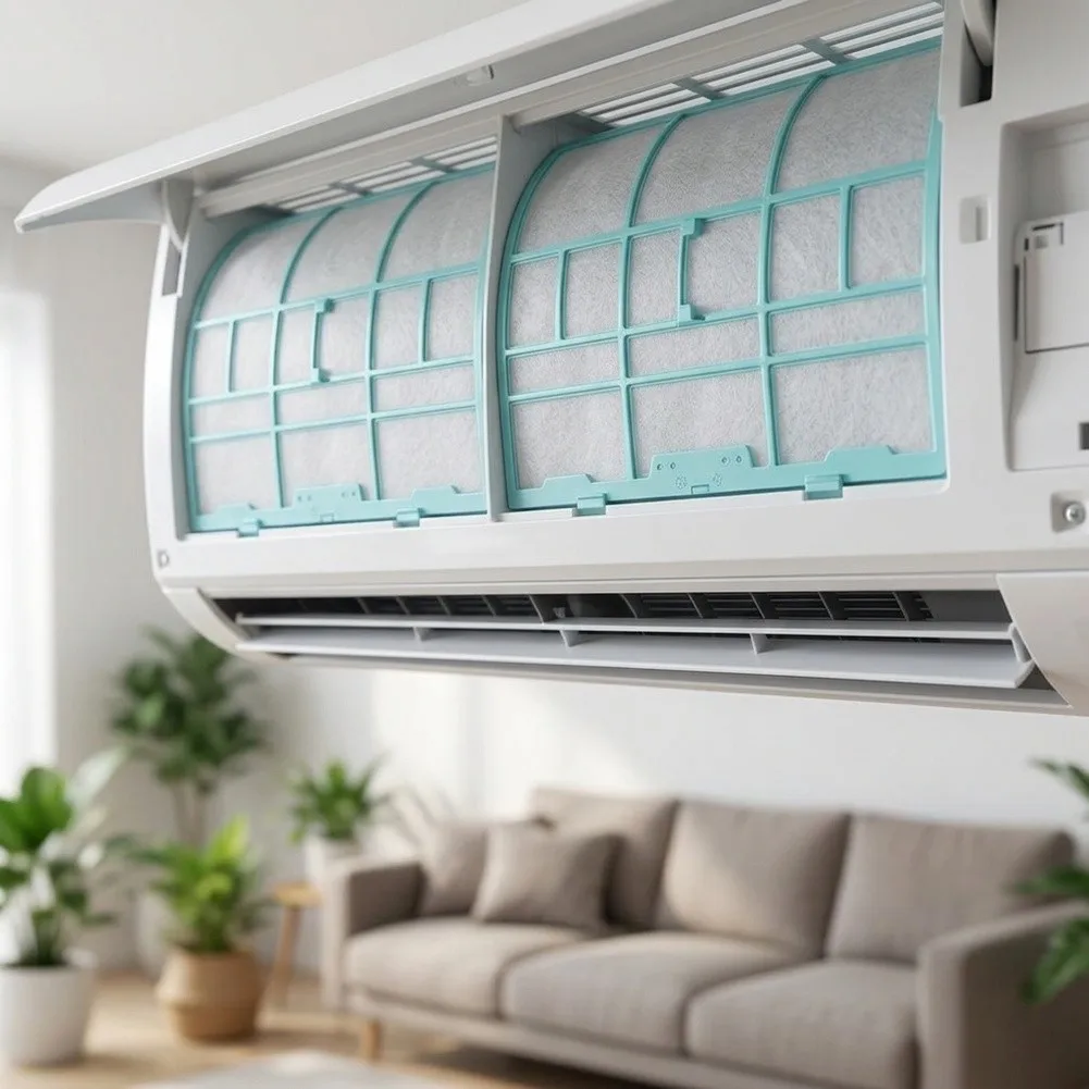 Home Air Conditioning Hanging Dust Screen Prevent Dust Accumulation Screen Air Conditioning Accessory Reliable Accessory