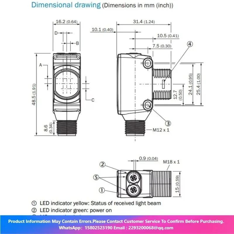 Factory Outlet SICK HL18L-P4A5BA 1071025 HYBRID PHOTOELECTRIC Retro-reflective SENSORS H18 Sure Sense