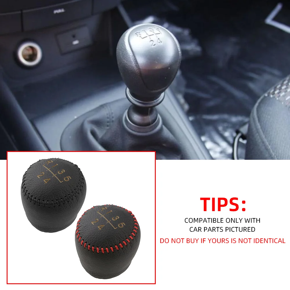 For Hyundai Elantra I30 for Kia Forte Soul MT Gear Shift Knob Cover 5 Speed Manual Leather Gear Collars Protector Accessories