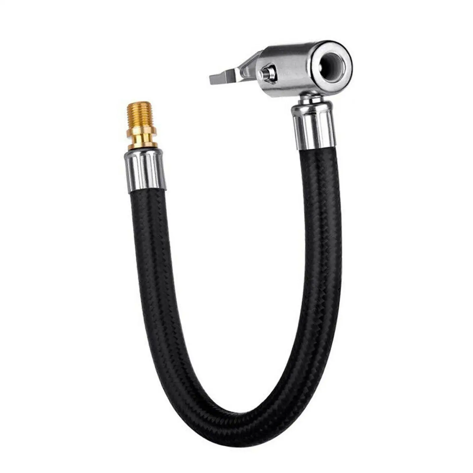 10cm Car Tire Inflator Hose Inflatable Air Pump Extension Tube Adapter Twist Locking Chuck Tyre Air Connection D7q5