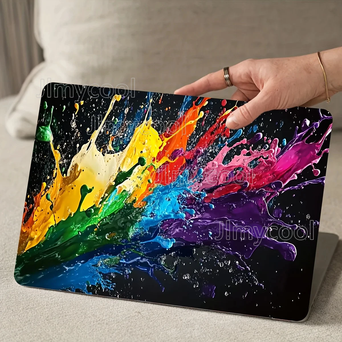 

2-piece Abstract Painting Laptop Art Sticker Protective Case, Waterproof and Scratch Resistant - Waterproof Scratch Resistant
