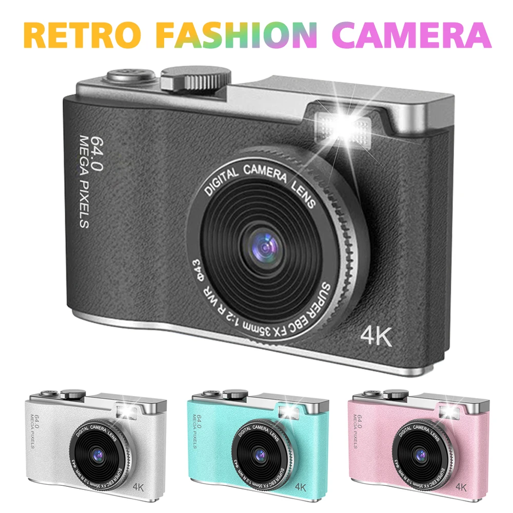 HD Digital Camera 4K 64MP Photography Camera Video Camcorder 2.4 inch Screen Camcorder for Photography for Kid Adult Beginners