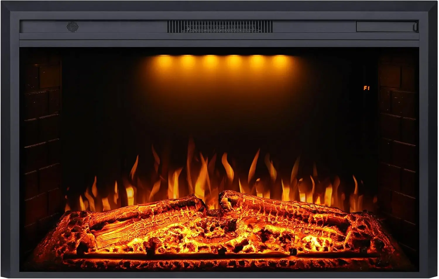 43 Inches Electric Fireplace Heater Insert with Overheating Protection, Fire Crackling Sound, Remote Control, Thermostat, 750/15