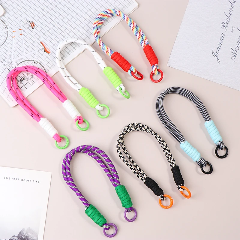 Braided Phone Case Lanyard Keychain Rope Strap Water Bottle Anti-fall Lanyard Anti-lost Keyring Backpack Charm Decor Lanyard