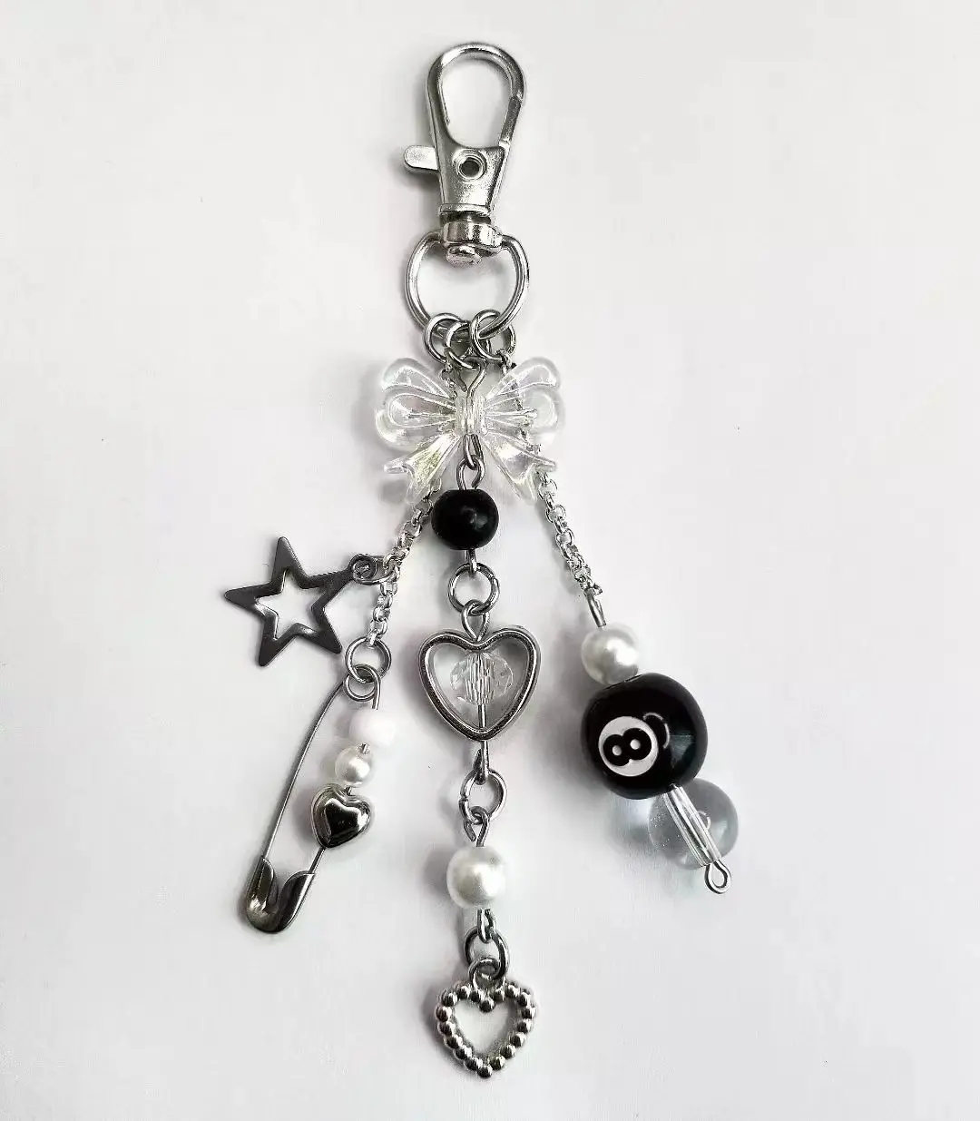 handmade 8 ball Keychain Bag Charm Aestheti