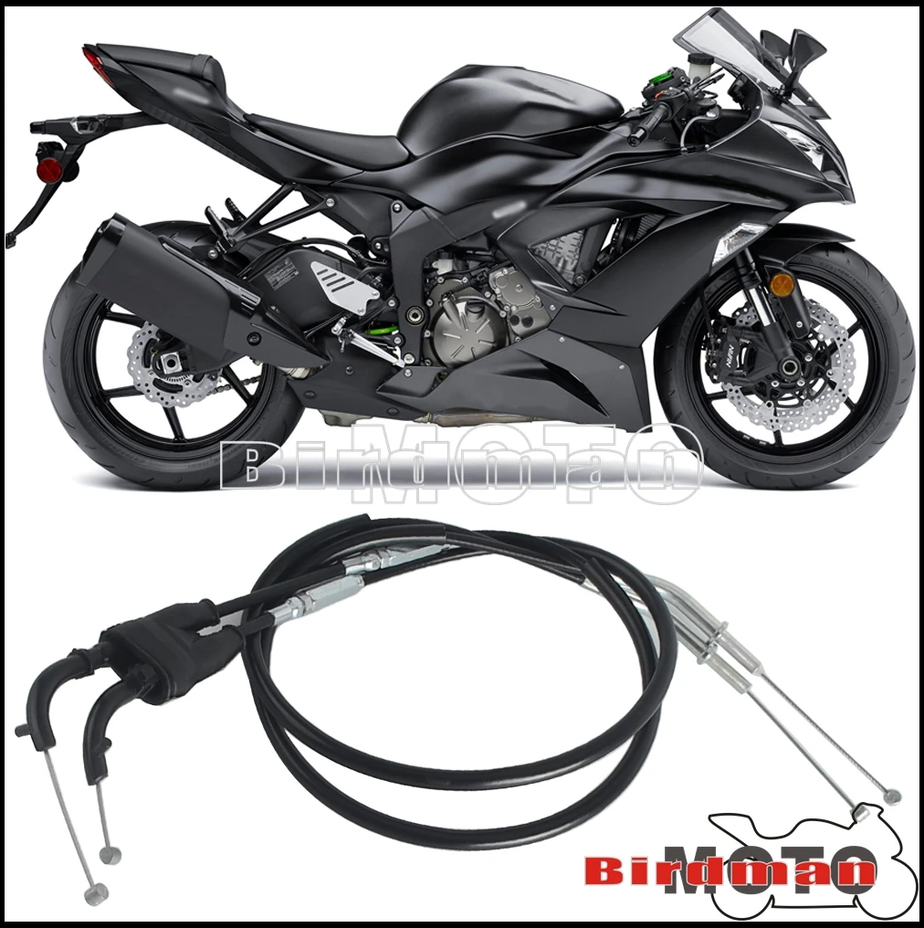 Motorcycle Accelerator Straight Connection Throttle Cable Wire For Kawasaki ZX6R ZX636C/D ZX 6 R ZX 636 C/D 2005-2008 2006 2007