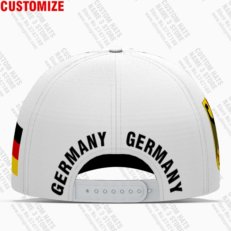 Germany Baseball Caps Free 3d Custom Name Number Team Logo De Hats Deu Country Travel German Nation Bundesrepublik Flag Headgear