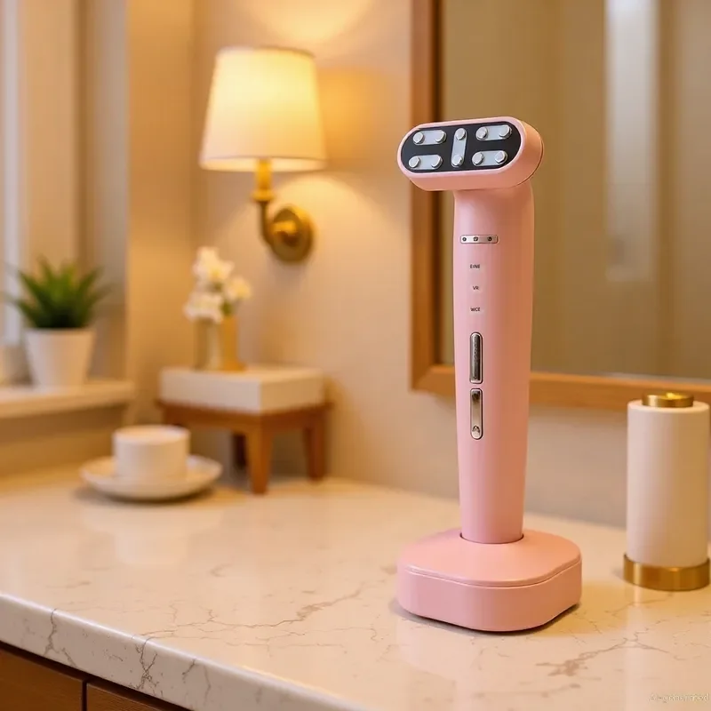 for EMS Microcurrent Eye Beauty Device Massager with Color Light Vibration and Warmth for Eye Care