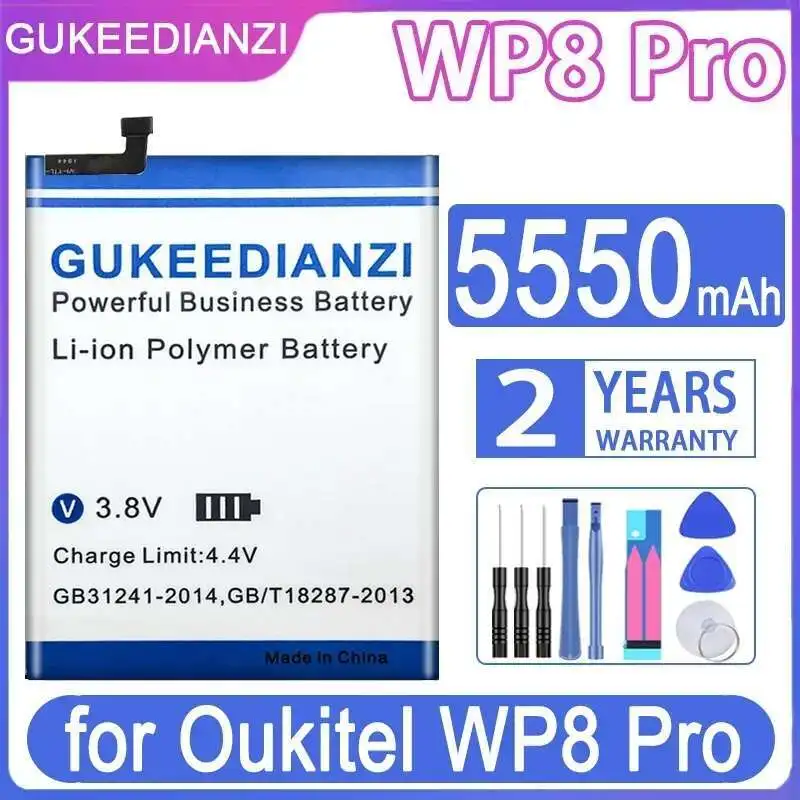 

For Oukitel WP8 Pro Good Low-Temperature Performance 5550Mah High-Efficiency Mobile Phone Battery