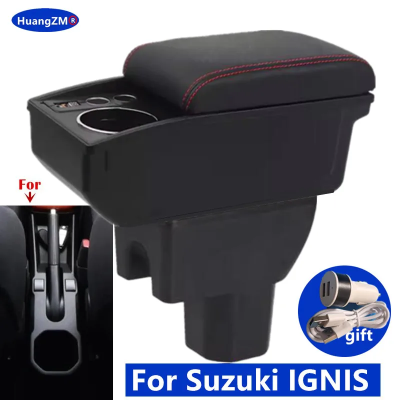 Für Suzuki IGNIS Auto-Armlehnenbox Für Suzuki IGNIS Armlehne Doppelschichtige zentrale Aufbewahrungsbox Spezielles Nachrüst-Autozubehör