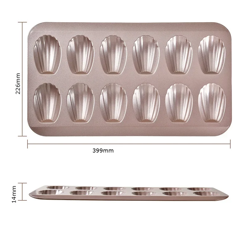 1 Pack 12 Cup Nonstick Mini Cake Pan Madeleine Tray/Tin/Mold Madeleine Nonstic Cookie Pans Baking Tray Mini Cake Mold/Mould