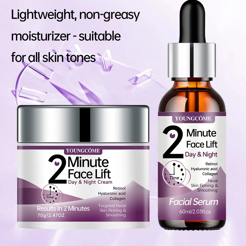 YOUNGCOME 2-Minuten-Gesichtslift-Tag- und Nachtcreme mit Retinol und Serum, Hyaluronsäure, Kollagen, straffende Anti-Aging-Feuchtigkeitscreme – Detail 6