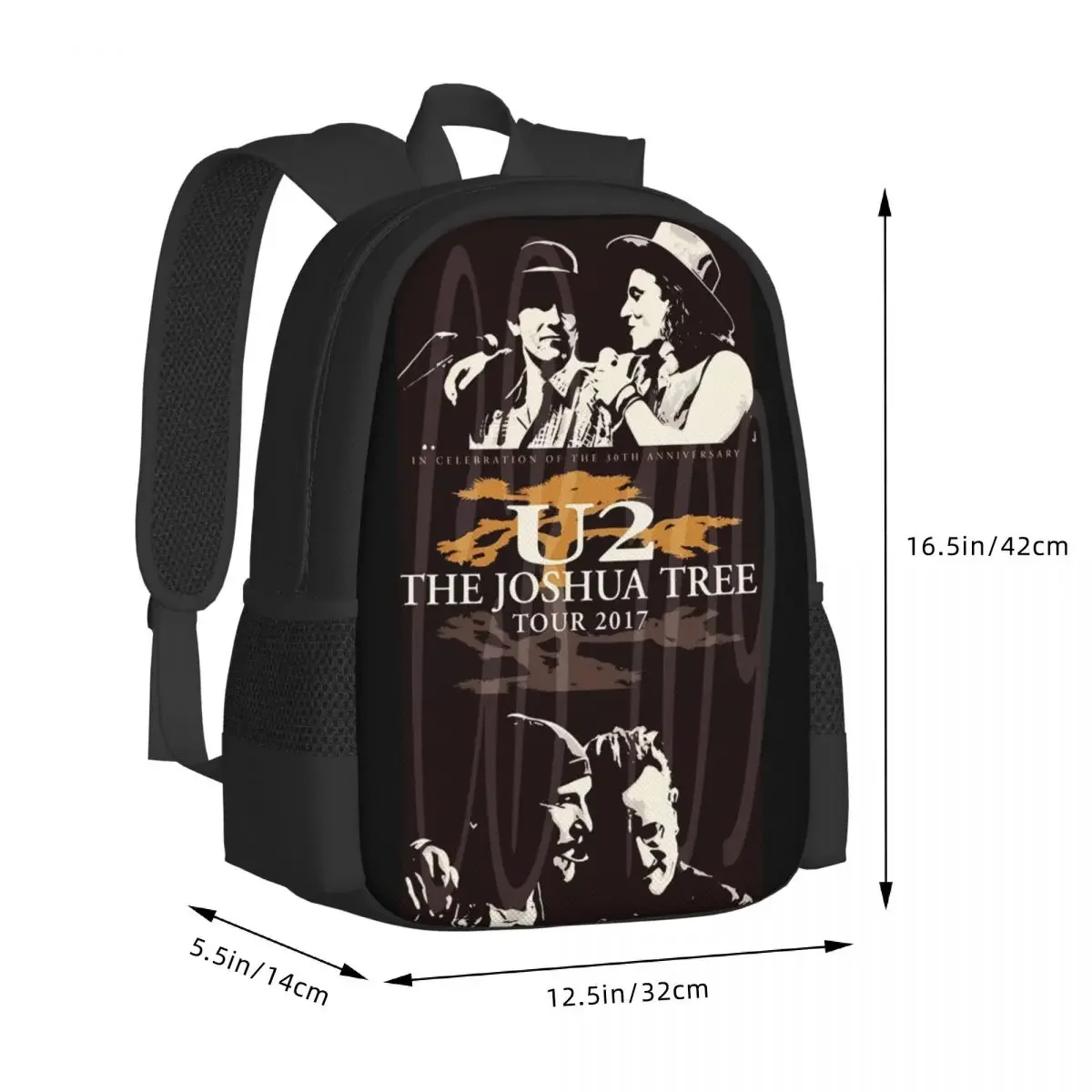 Rock U2 Band Travel Laptop Backpack, Business College School Computer Bag Gift for Men & Women