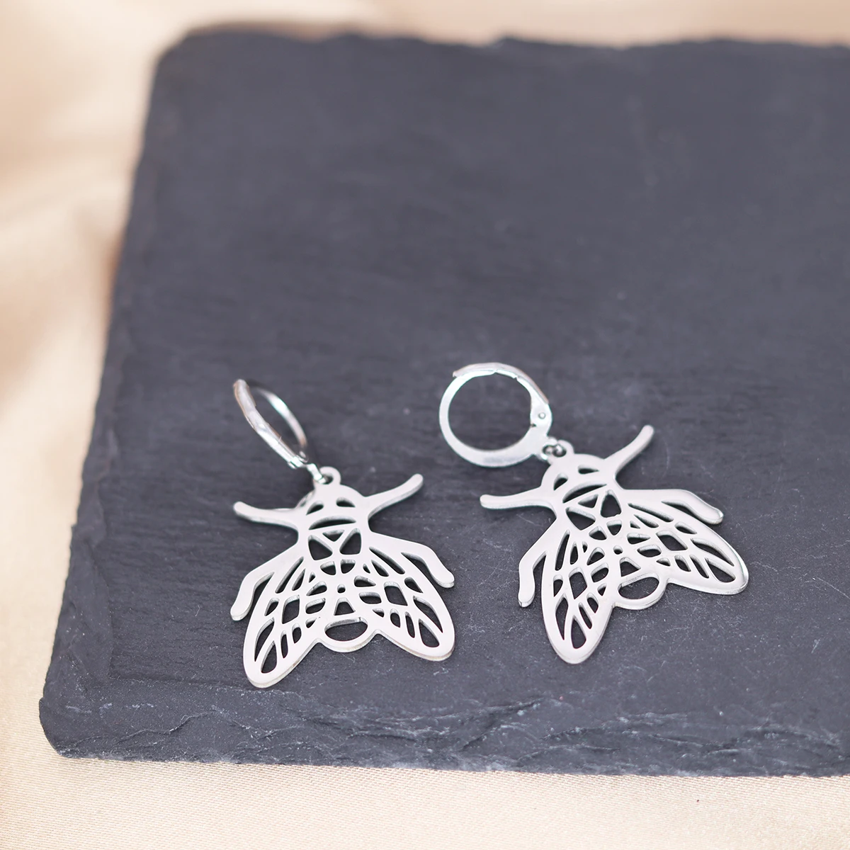 أقراط من الفولاذ المقاوم للصدأ للنساء ، بلدغ ، وحيد القرن ، تنين ، خرافية ، سلحفاة ، سيف ، موت ، فراشة ، عصرية ، مجوهرات ثقب