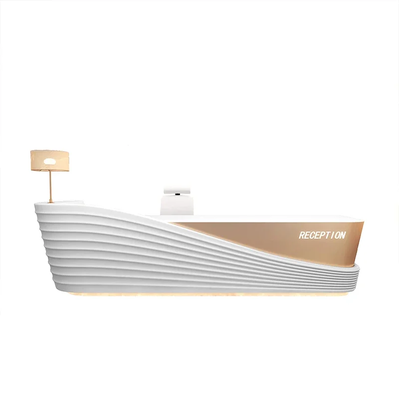 

Стойка регистрации, маникюрный салон, легкая роскошь, высококачественная представительная компания, специальный барный стол для парикмахерских, касса на стойке