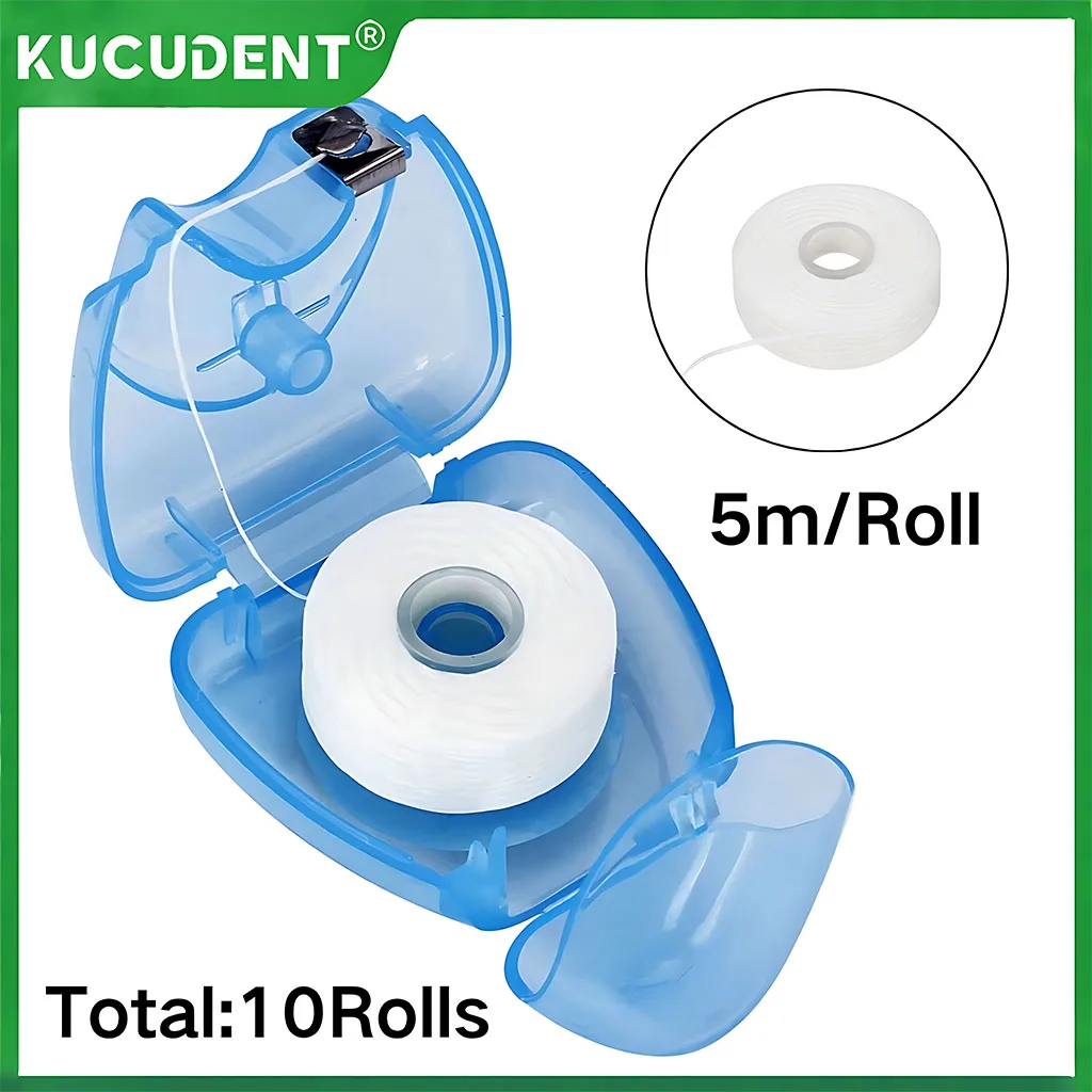 

500m/10Rolls Dental Flosser Spool Toothpick Dental Floss Tooth Cleaning Oral Hygiene Portable Wax Mint Floss Interdental Brush