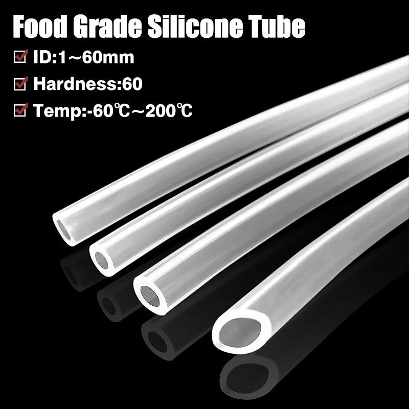 

5/10M Silicone Tube ID 2mm ~ 14mm Food Grade Flexible Drinking Plomberie Pipe Temperature Resistance Nontoxic Transparent Tubing