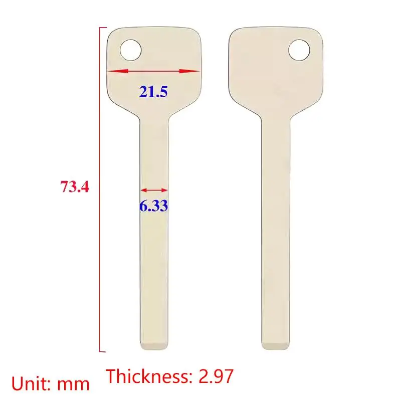 

Emergency Insert Mechanical Key Blade For Voyah Free Passion I Free Dreamer Car Remote Key Replacement Blank