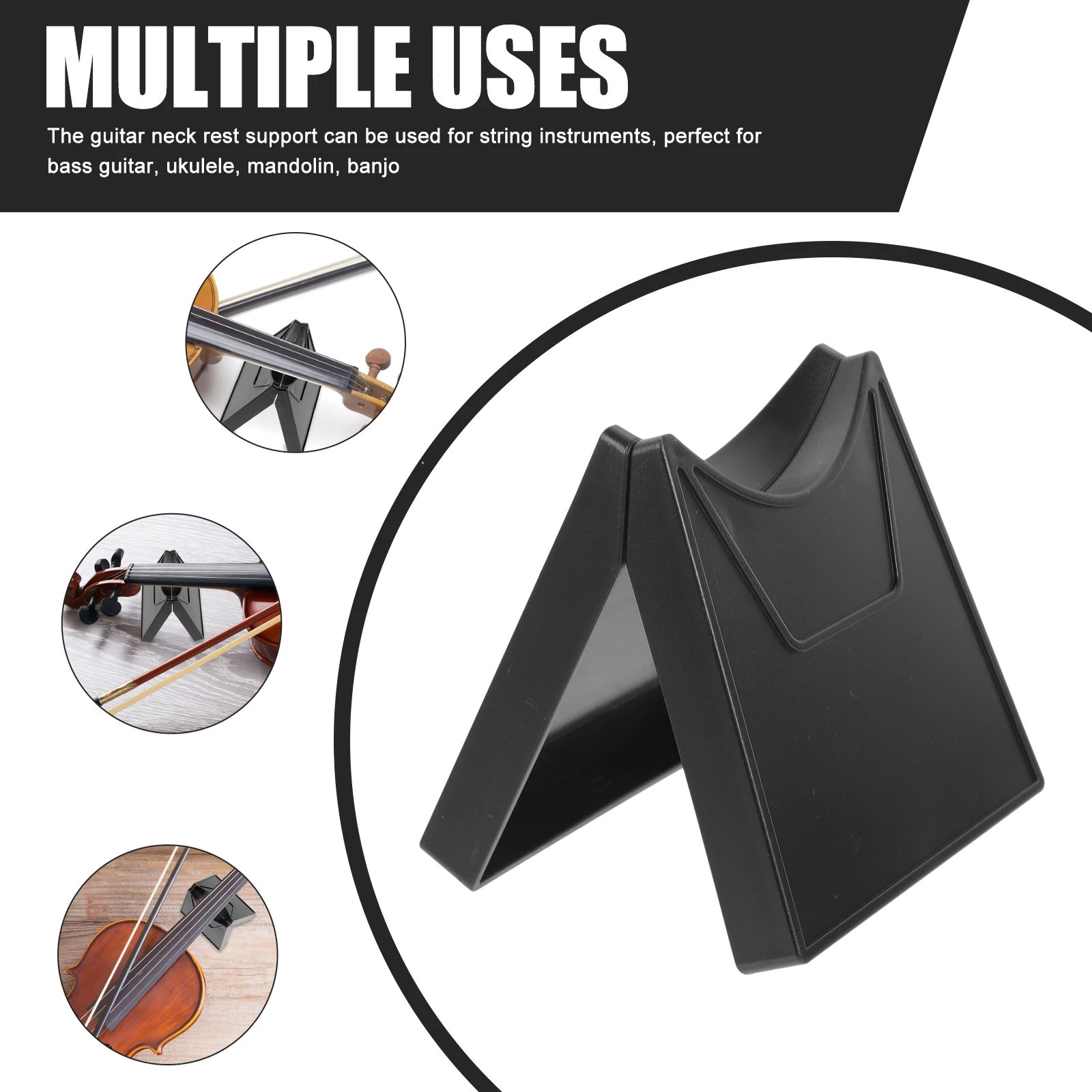 

Guitar Stand Neck Rest Suite Acoustic Accessories Support Black for Repair Work