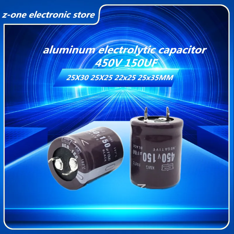 2pcs-5pcs 450V150UF ox horn aluminum electrolytic capacitor 450V 150UF 25X30 25X25 22x25 25x35MM