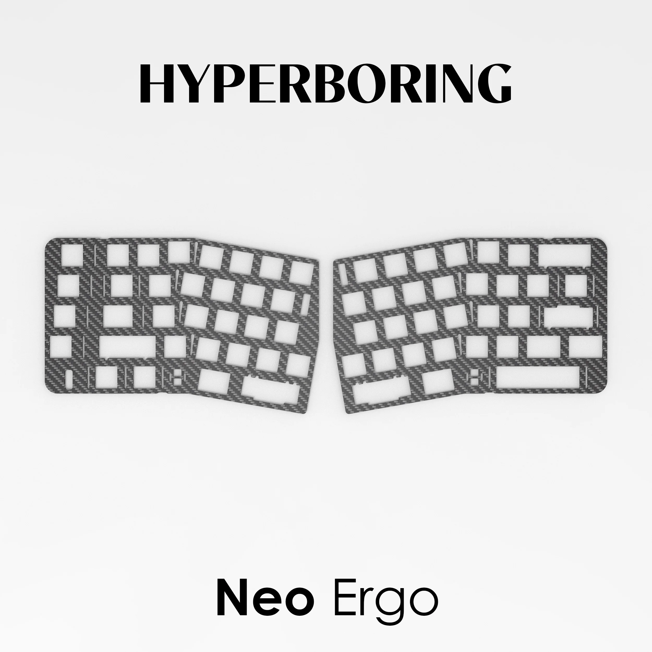 

HYPERBORING Neo Ergo Keyboard Positioning Plate Custom PP PC POM FR4 Aluminum Red Copper Alice Mechanical Keyboard Accessories