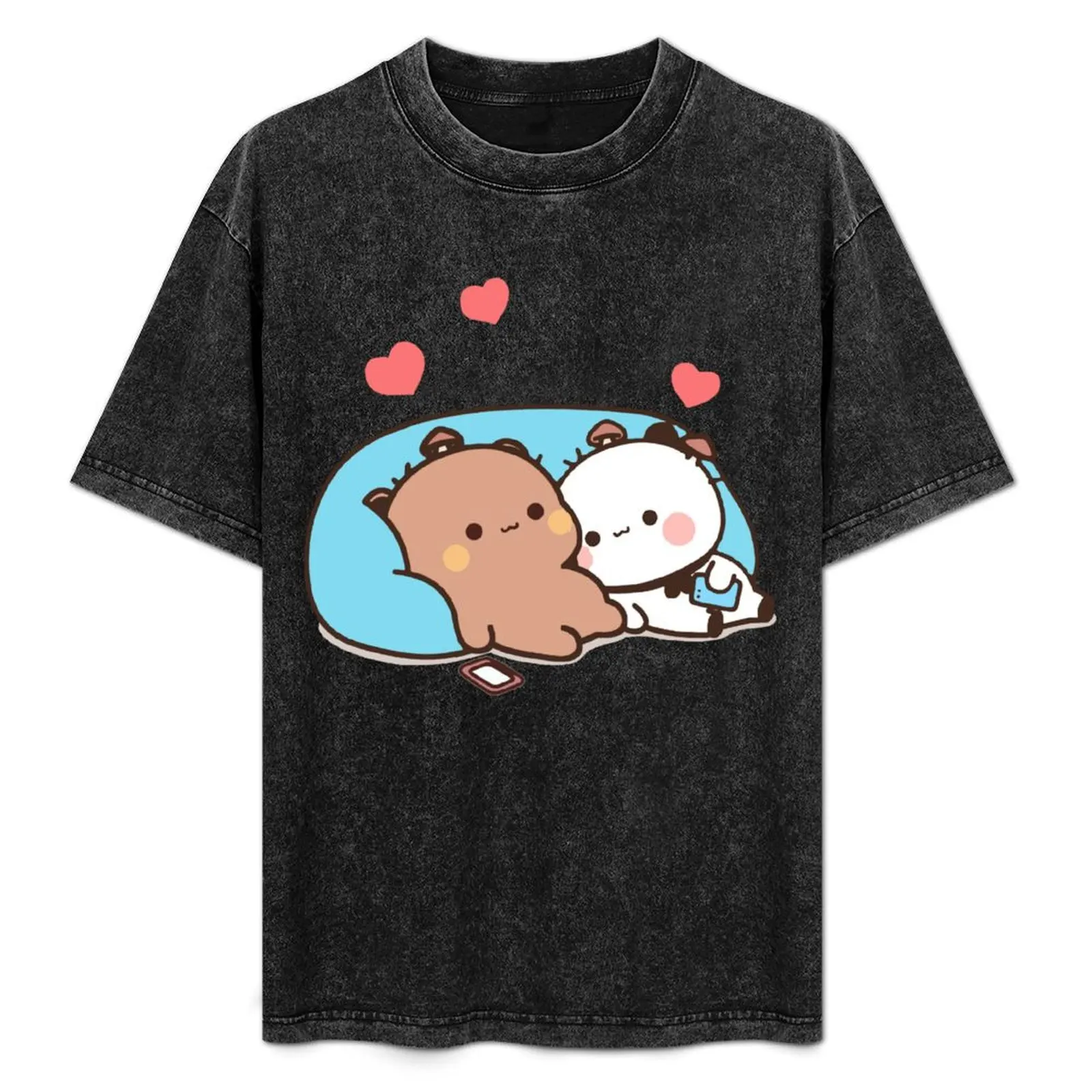 

bear and panda bubu dudu balloon T-Shirt Casual Soft Cotton Short Sleeve Tee