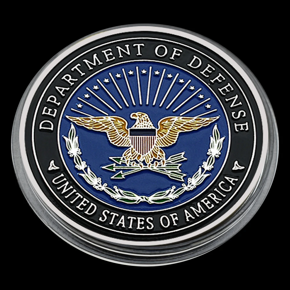 Unified Metal Circular Commemorative Challenge Coin for The Strong National Strength of The US Department of Defense Collect