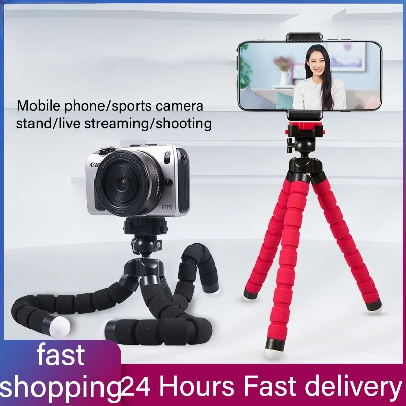 

Губка-штатив, кронштейн-осьминог, универсальный штатив для смартфона, мини-гибкий держатель для мобильного телефона с ножкой осьминога, подставка для iPhone Samsung