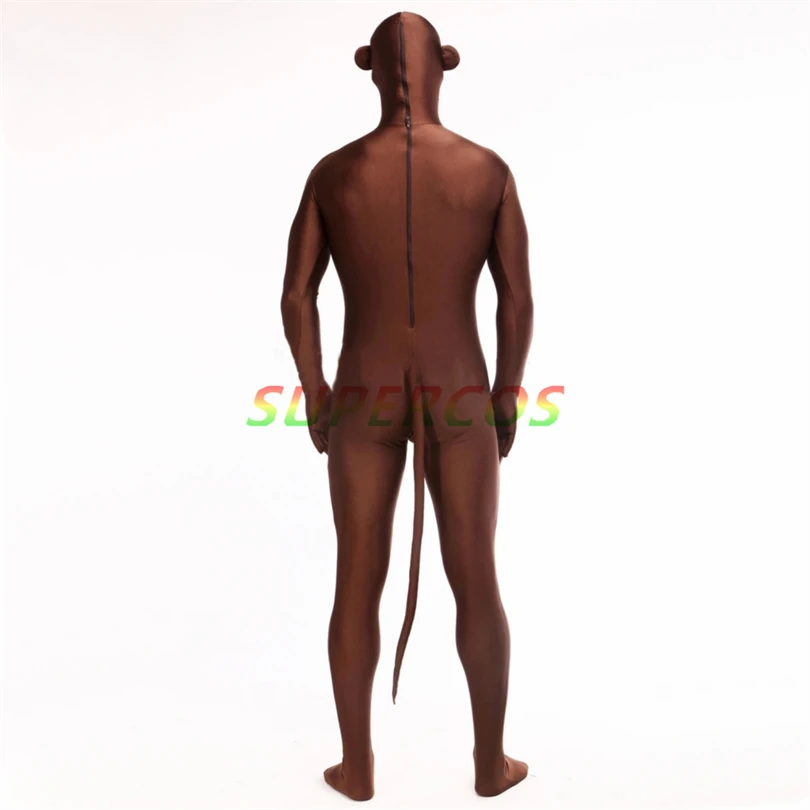 High Quality Halloween Carnival Party Unisex Monkey Pattern Full Body Animal Zentai Suit