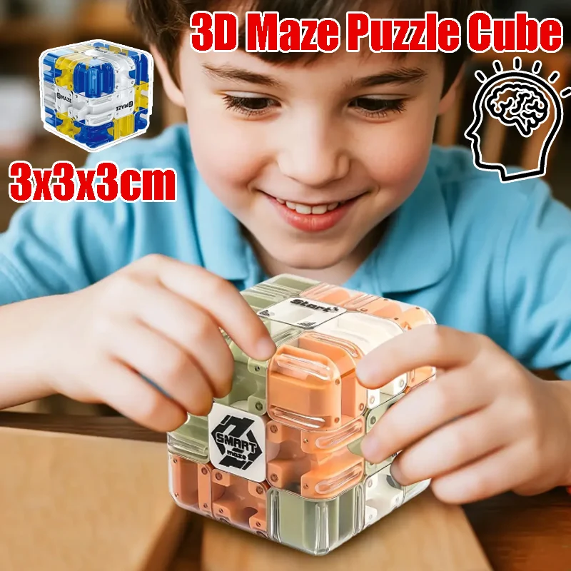 

Magic Maze Rolling Ball Puzzle Cube 3D Labyrinth Game for Children Competitive Brain Teaser Stress Reliever Logic Training