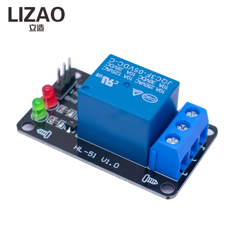 LIZAO 1 Way Relay Module 3V 5V 12V 24V Low Level Trigger Electromagnetic Relay PLC Driver Control Board