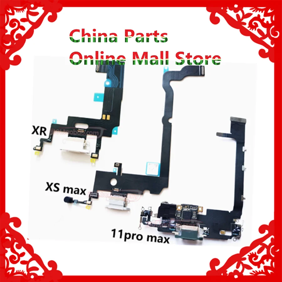 for iPhone 6 6S 6P 6SP 8G 8P X MAX 11 USB Charging Port Flex Cable Dock Charger Headphone Audio Jack Repair Parts