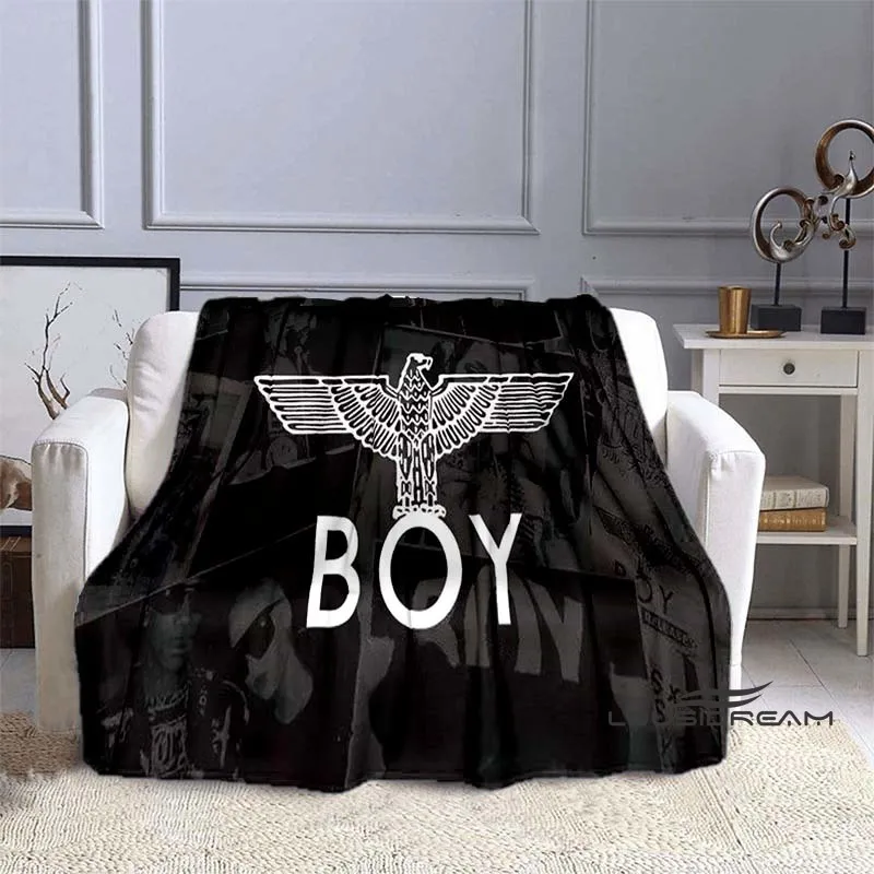 Customizable 3D printingBritish streetwear brand B-BOY LONDON eagle logo flannel printed blanket punk sofa decorative blanket be