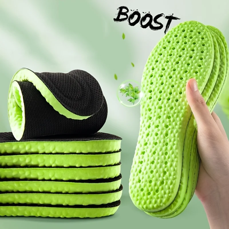 1 Pairs Memory Foam Insoles for Shoes Men Women Nano Antibacterial Massage Sport Insole for Feet Orthopedic Care Shoe Sole Pads