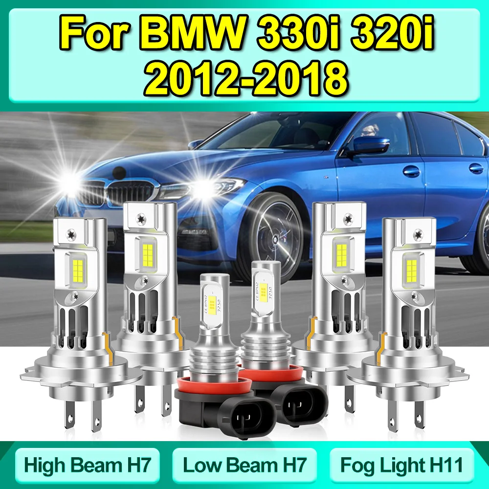 

Комплект автомобильных ламп H7 LED, фары 40000LM Canbus, светодиодные лампы H8 для противотуманных фар 12V, для BMW 330i 320i 2012-2018 годов выпуска