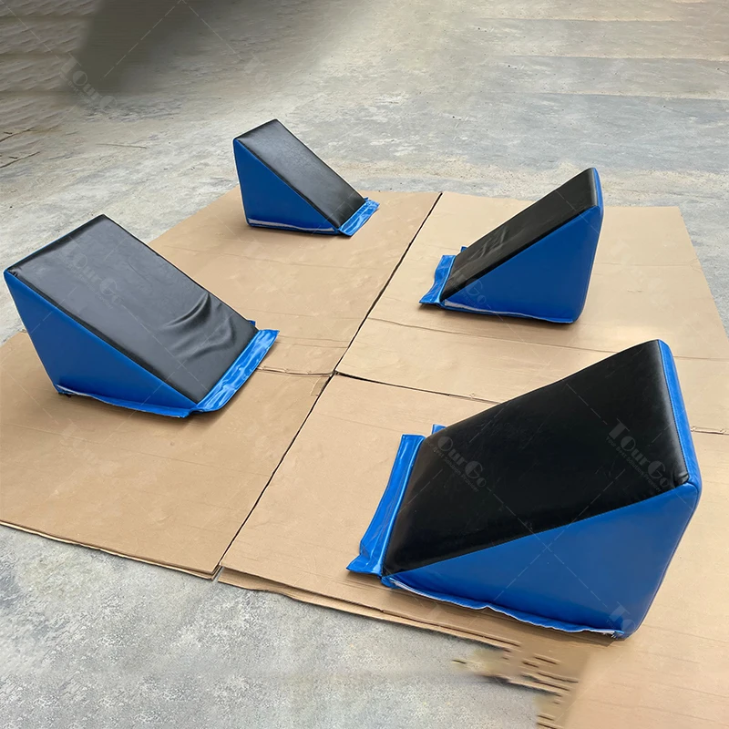 Amerykańskie stopnie gimnastyczne American Athletics G2N, skośne stopnie do ćwiczeń, tor przeszkód Ninja Warrior, zestaw do zabawy na miękkiej powierzchni, skośne czterostopniowe stopnie dla dzieci.