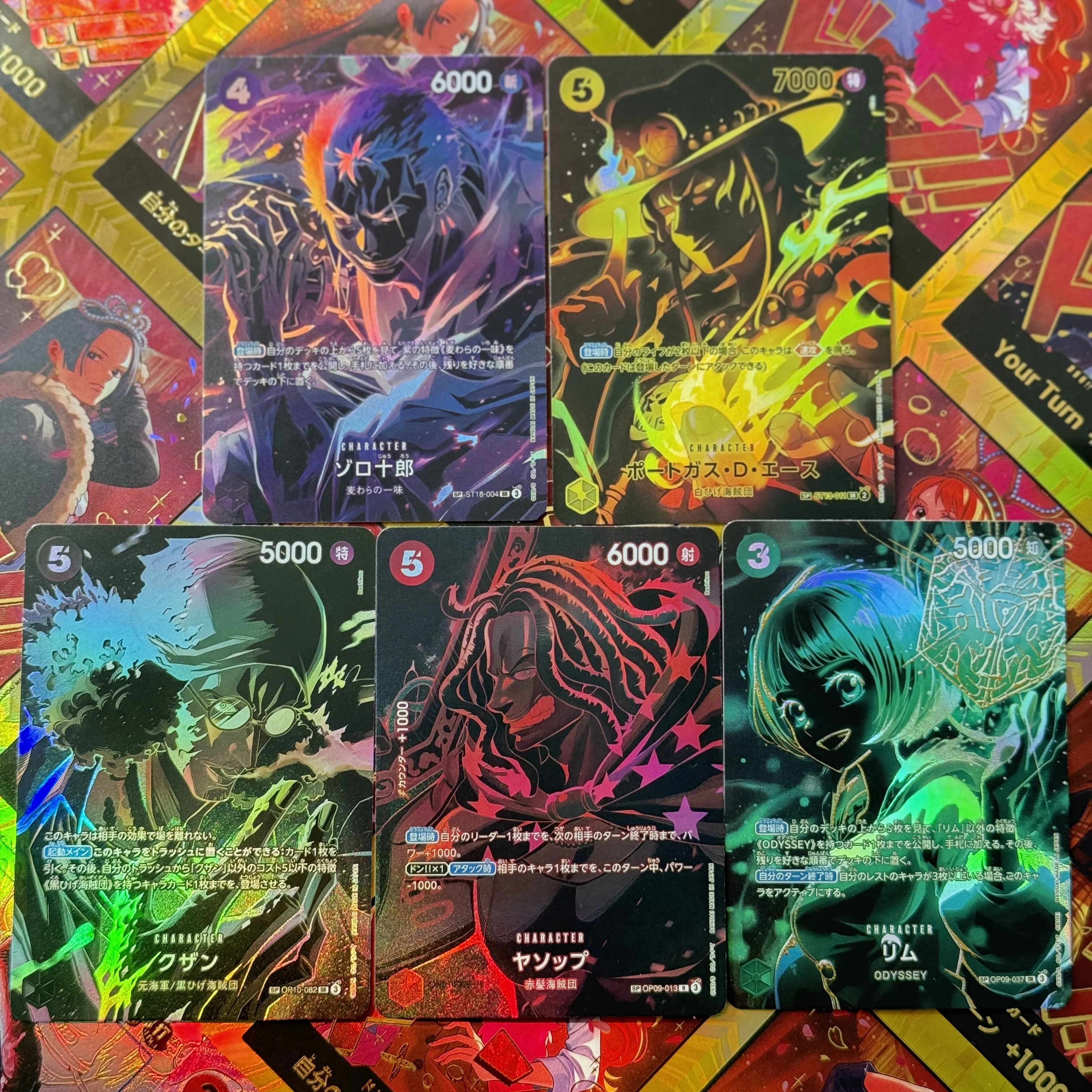 One Piece CCG Legacy of the Master Series Zoro Ace Kuzan Yasopp Lim Ultra Deck Holo Foil DIY Реплика Proxy Textured Японский