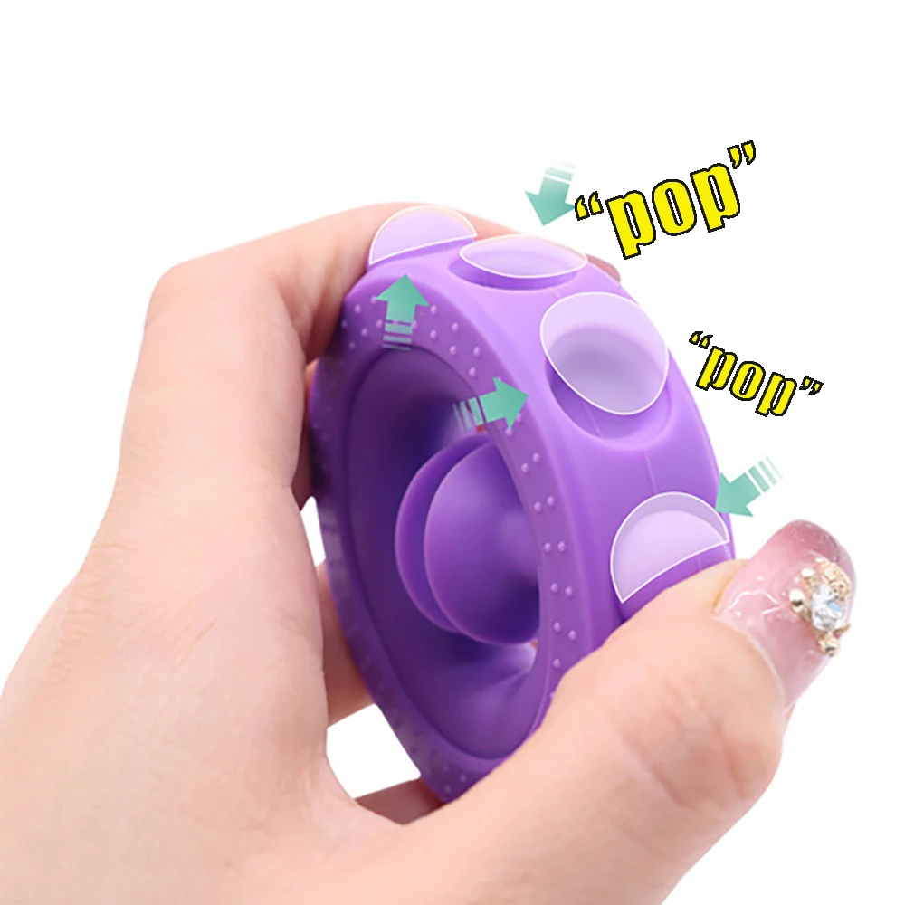 New Gripper Anti Stress Finger Hand Grip Relief Stress Fidget Toy Adult Child Simple Dimple Stress Silicone Toys Decompression