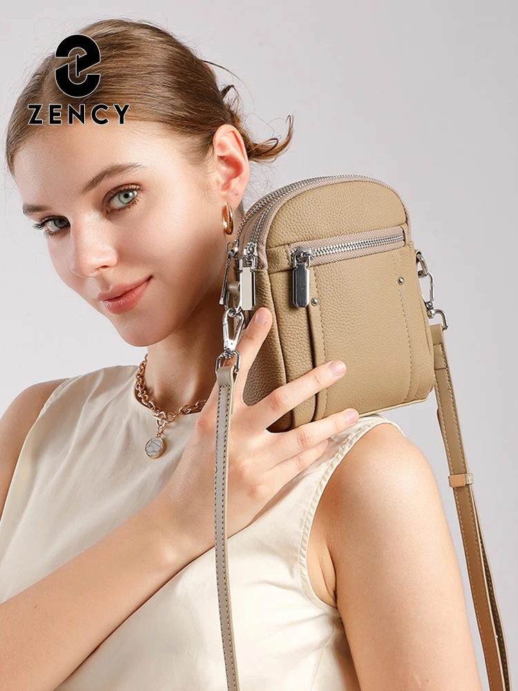 

Zency Модная женская маленькая сумка через плечо из 100% натуральной кожи для повседневного использования