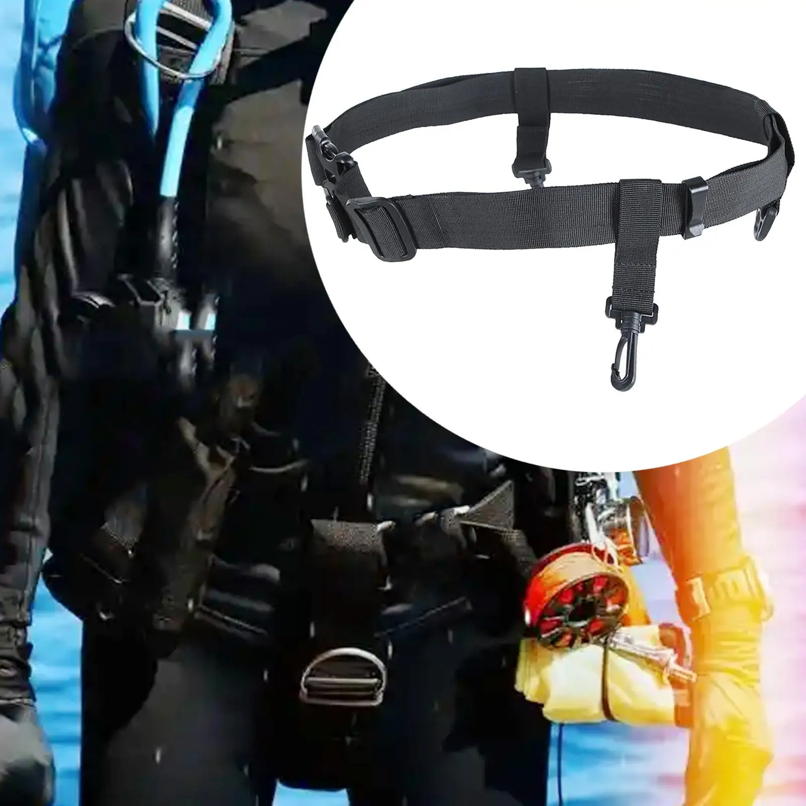 

Легкий регулируемый удобный черный пояс для грузов для дайвинга, фридайвинга и подводной охоты