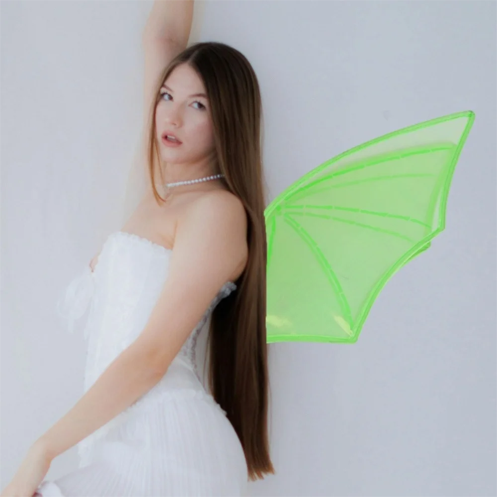 Einfache große Fledermausflügel Organza Sparkle Cosplay Wing Dance Show Dress-up Cosplay Kostüme Halloween