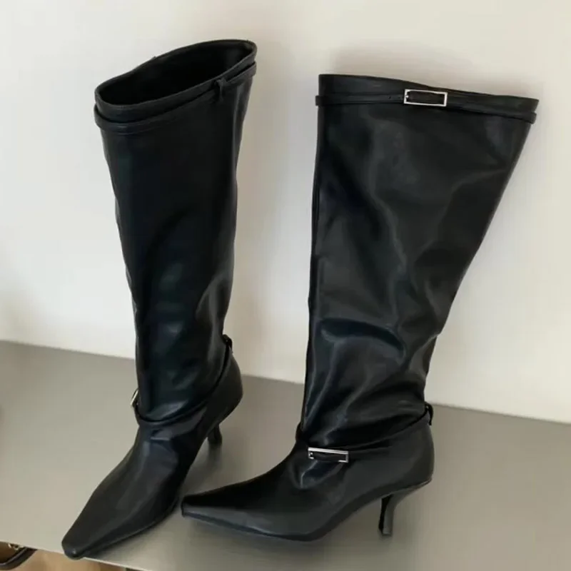 aneikeh-vintage-fashion-autumn-winter-pointed-toe-thin-low-heels-women-knee-high-boots-belt-buckle-party-dress-shoes