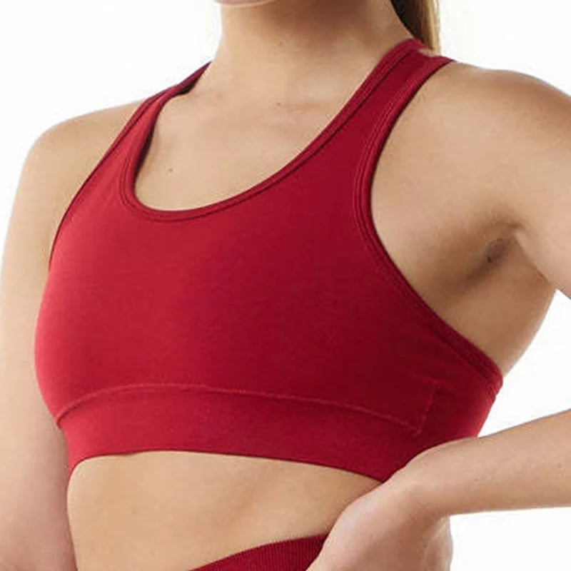 Criss Cross Padded Crop Tops Backless Yoga Underwear Seamless Sports Bra For Women Gym Top Underwear Workout Clothes Sport Bra